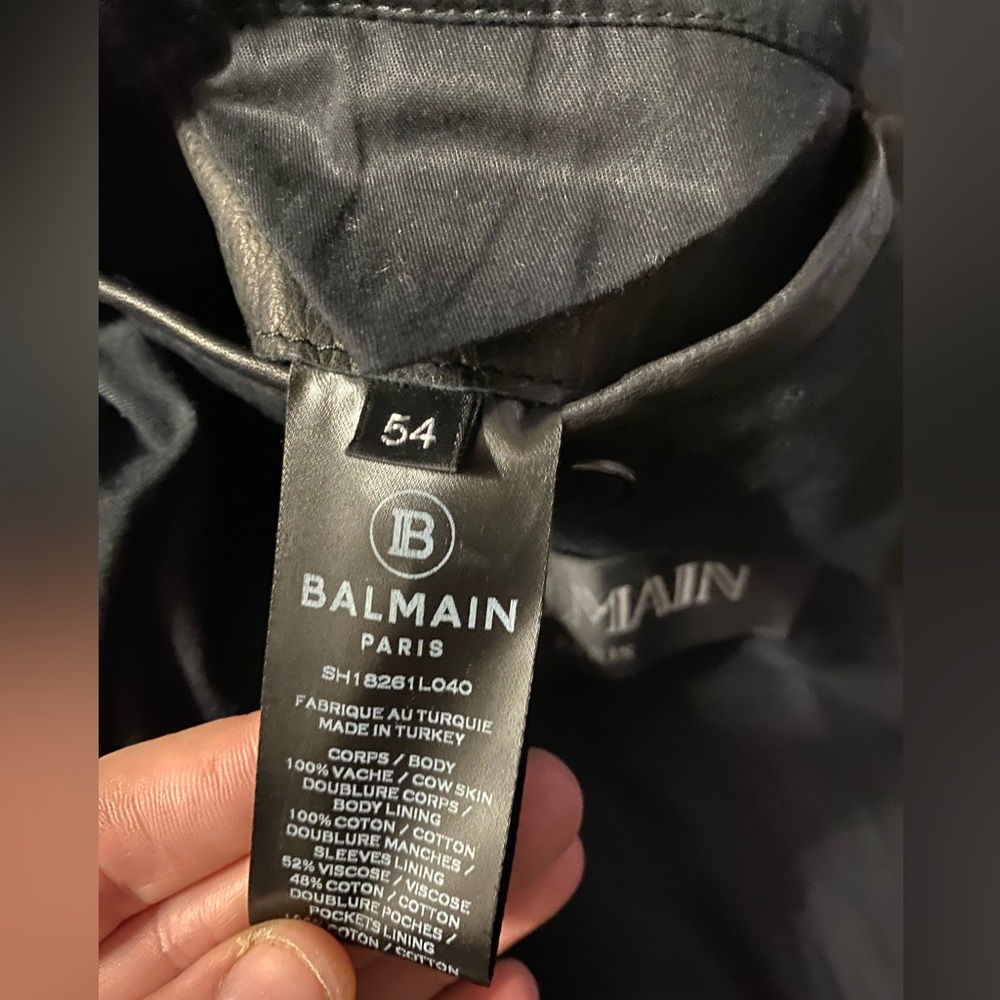 Balmain Double Zip Biker Jacket - image 7
